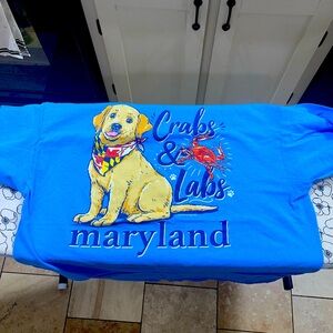 Men’s Maryland my Maryland “CRABS and LABS” size XL t-shirt